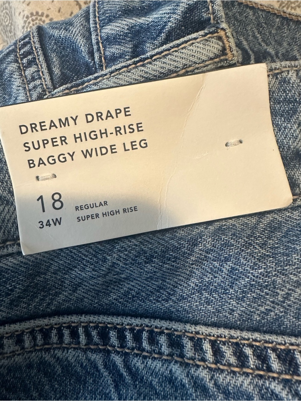 American Eagle Outfitters Light Blue Wide Leg Jeans - Picture 9 of 10